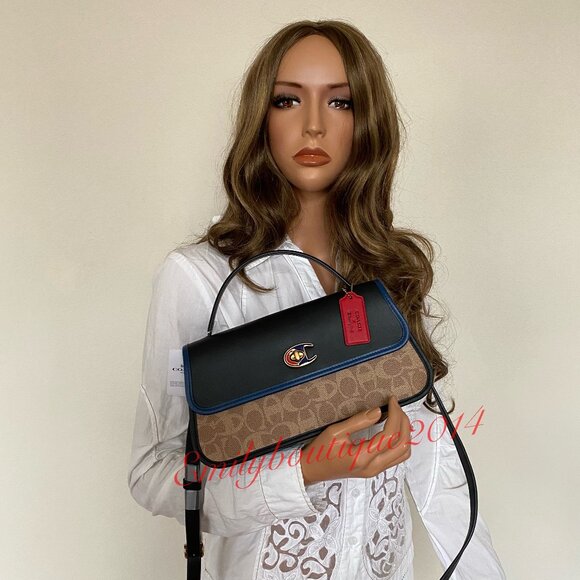 NWT Coach Retail 4547 Collection X Champion Turnlock Clutch In Signature Bag - Picture 3 of 15